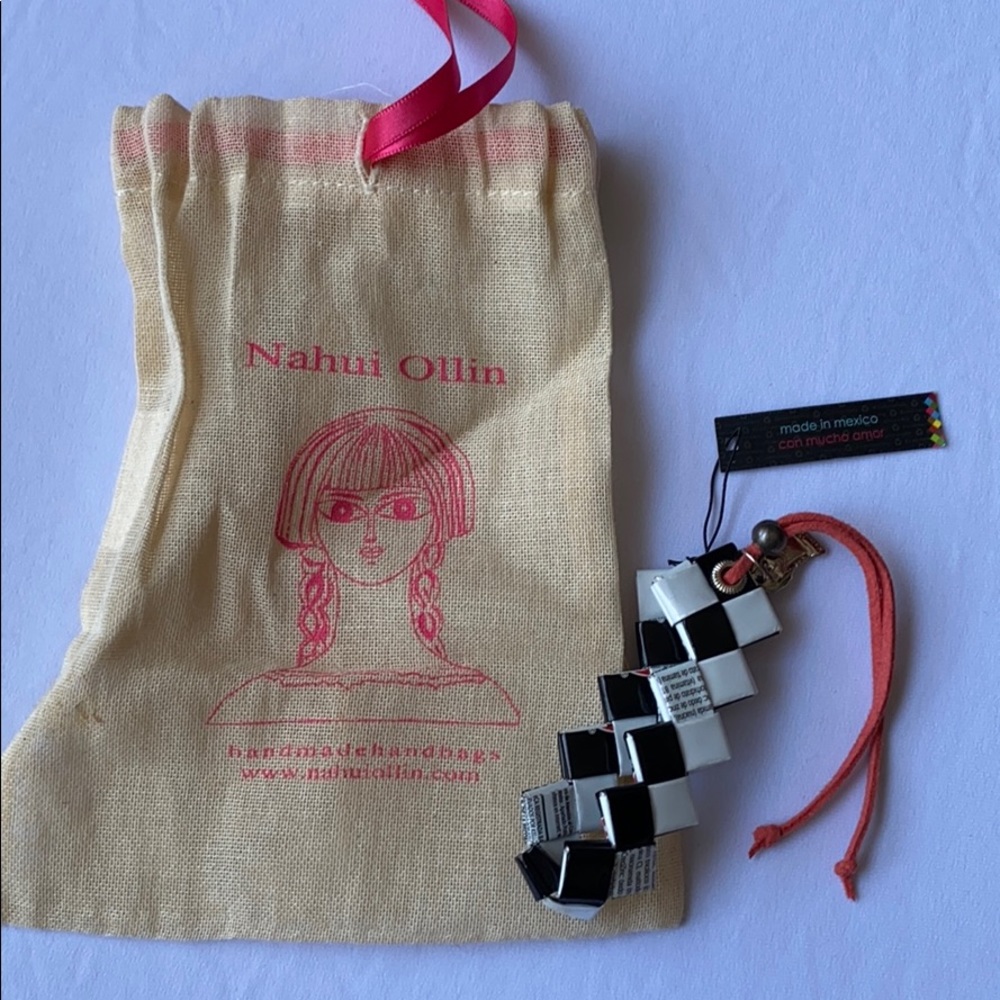 Nahui Ollin candy wrapper bracelet .